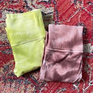 Free people movement good karma tie dye leggings duo